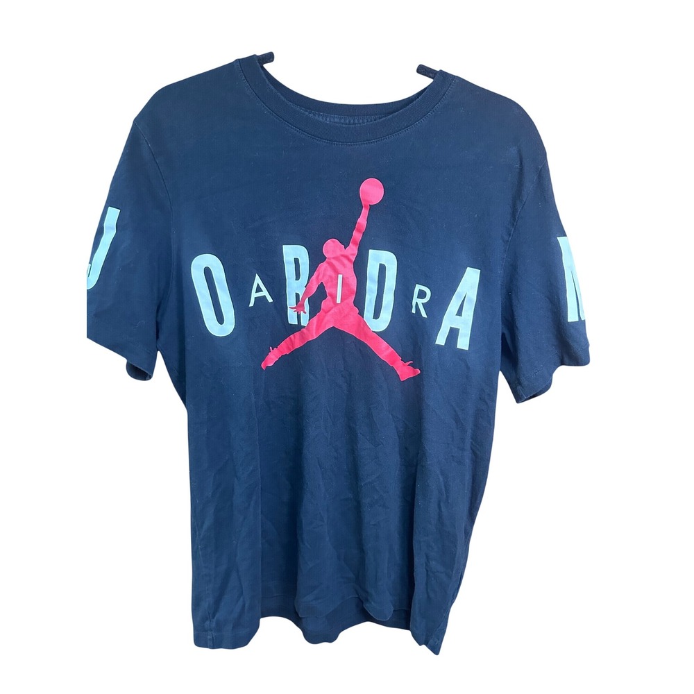 Jordan Brand Mens Jumpman Graphic T-Shirt Black Red White Size Large